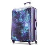 American Tourister Moonlight Valise Rigide Extensible avec roulettes pivotantes et roulettes pivotantes, Cosmos, Checked-Large 28-inch, Moonlight Valise Rigide Extensible avec roulettes pivotantes