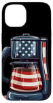 iPhone 14 Funny coffee maker in American style Case