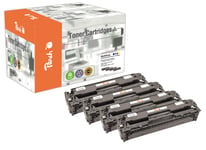 Peach-lasertoner som passar till HP 304A Lasertoner Multipack CC530-3, 4-pack