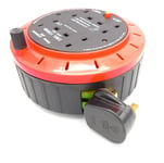 Electric Cable Extension Reel Socket Power Supply 4 Sockets 5 Metre 13 Amp