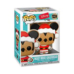 Funko Pop! Disney: Holiday - Santa Mickey Mouse - Gingerbread - Figurine en Vinyle à Collectionner - Idée de Cadeau - Produits Officiels - Jouets pour Les Enfants et Adultes - Movies Fans