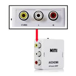 1080P AV2HDMI Mini RCA AV to HDMI Converter Signal Converter for TV VHS VCR DVD