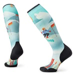 Smartwool Women's Ski Targeted Cushion Snow Bunny Print OTC Socks, CAPRI, Medium