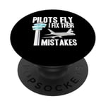 Pilots Fly I Fix Their Mistakes Air Traffic Controller PopSockets Adhesive PopGrip