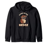 Cool Hedgehog Living On The Hedge Hog Funny Hedgie Pet Zip Hoodie