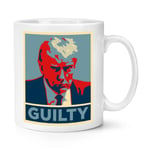 Donald Trump Mug Shot Poster Red Blue Guilty 10oz Mug Cup Funny Jail Lock Him Up