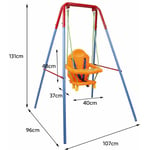 Portique bébé Baby Swing avec Siège 3 en 1 - Avec Dossier Accoudoir et Ceinture Sécurité - (1-3 Ans) - Sifree