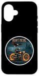 Coque pour iPhone 16 Heavy Metal Thrash Hard Rock Horreur Rocker Tenue moto