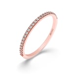 Smykkekæden Elinor 14 karats roséguld Ring Med Diamanter 0,125 Carat W/SI