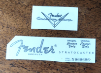 FENDER stratocaster 90 HEADSTOCK LOGO TETE DE GUITARE FENDER STRATOCASTER 90