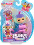 Fingerlings 3181 Magic Interactive Baby Monkey, Norah Teal & Purple, Tells and &