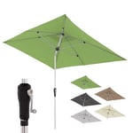 Doppler Parasol rectangulaire en Aluminium I Parasol à manivelle de Haute qualité I Parasol de Jardin pour Balcon ou terrasse - Parapluie à mât Central avec manivelle - 190 x 290 cm