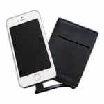 Black Leather iPhone Charging Wallet by GNIST. Sleek Portable Charger For iPhone