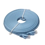 Cable Ethernet Plat Blinde CAT6 RJ45 10GB, Couleur: Bleu, Longueur: 10m