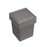 Poubelle de tiroir ou de Top Case idéale pour Les Petits déchets de la Salle de Bain avec Couvercle basculant. Design élégant et Fonctionnel. Finition Mate. Nessuna Anthracite