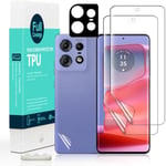 2 Pièce Tpu Protection Écran Pour Motorola Edge 50 Pro 5g 6,7"",Film Souple Flexible,Avec 1 Pièce Protection Caméra,1 Pièce Film Arrière,Facile Installer[X488]