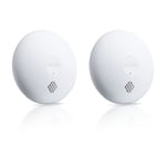 Somfy 1875324 - Lot de 2 détecteurs de fumée - Sirène 85dB - Compatible Home Alarm (Advanced, Essential), et Somfy One (+)