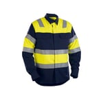 Flamskyddad Skjorta Blåkläder 8933 Marinblå/gul Strl S