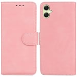 SATURCASE Coque pour Samsung Galaxy A05, Toucher Confortable PU Cuir Magnétique Flip Portefeuille Support Porte-carte Protecteur Housse Étui pour Samsung Galaxy A05 (FG-Pink)