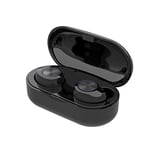 HUAI TWS 5.0 Bluetooth wireless earphone Touch Handsfree Stereo Wireless Bluetooth Headphone Earbuds With Mic Charging box (Color : Black)