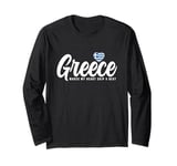 Greek Souvenirs Makes My Heart Skip A Beat I Love Greece Long Sleeve T-Shirt