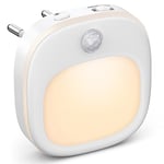 Veilleuse Prise Electrique [Lot de 1], Gradation Progressive Lampe Detecteur de Mouvement Interieur, Chaud/Blanc/Mixte Veilleuse LED Bon pour Couloir Escalier Chambre à Coucher Cuisine Chambre Denfant