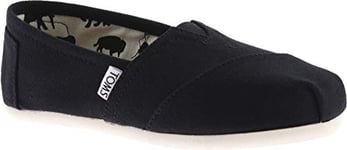 TOMS Femme Alpargata À Enfiler, Noir/Toile, 35.5 EU