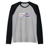 Bacon and Eggs Funny US Election 2024 Stars And Stripes Raglan Baseball Tee