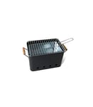 BAKAJI 2826464 Barbecue en Fer Table pour Charbon de Bois Noir