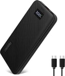 Chargeur Portable 20 W Pd3.0 Power Bank 10 000 Mah, 3 A Usb C Entrée De Charge Rapide Avec Écran Led Batterie Externe Compatible Avec Iphone, Ipad, Samsung, Nexus Et Plus Encore