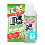 Pure-Tek Kettle Descaler Liquid, Coffee Machine Limescale Remover - Makes Up to 8.8L to Work with Nespresso Descaling, Steam Iron, Baby Steriliser & Coffee Machines, Citric Acid Descaler - 500ml