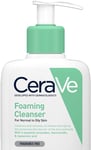 Cerave Foaming Cleanser for Normal to Oily Skin 473Ml with Niacinamide and 3 Ess