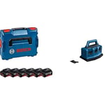 Bosch Professional Set Batteries du 18V System : 6 Batteries GBA 18V 4.0 Ah & Professional 18V System Multi-Chargeur Rapide Gal 18V6-80