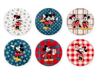 HOME Dessous en céramique Mickey et Minnie Xmas, 20 cm, Noël