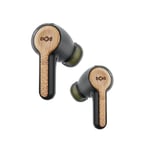 House of Marley Ecouteurs Bluetooth sans fil Rebel Earbuds – Longue autonomie 30 heures d’écoute - Oreillette reduction de bruit active ANC – Casque sport Resistant à la sueur et à la pluie - Noir