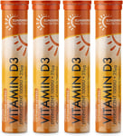 Vitamin D Effervescent Tablets - Dissolvable High Strength Vitamin D3-20 Vitamin