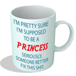 Half Princess Novelty Coffee Tea Cup Funny Birthday Gift Valentines Day Present