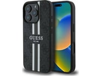 Guess Guhmp16xp4rpsk Iphone 16 Pro Max 6.9" Black/Black Hardcase 4G Printed Stripes Magsafe