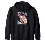 Patience at the Plate Power in the Swing Baseball Player Zip Hoodie