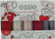 Essie The Mini Classics Nail Polish Gift Set 5ml Fifth Avenue + 5ml Blanc + 5ml Ballet Slippers + 5ml Water Melon + 5ml Base & Top Coat