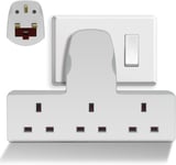 3 Way Plug Extender, Extension Plug 3 Outlet Multi Plug Adapter Surge Protector