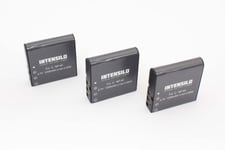 INTENSILO 3x Batterie compatible avec Medion Life S47000, S47007, X47007, X47050, S47020, X47032 appareil photo numérique (1250mAh, 3,7V, Li-Ion)