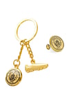 Manchester City F.C. Gold Keyring & Badge Set Football Fans Official Merchandise