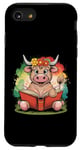 Coque pour iPhone SE (2020) / 7 / 8 Livre de classement de la ferme Motif vache écossaise Highland