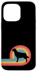 Coque pour iPhone 14 Pro Max Golden Retriever - Chien rétro des années 70 - Motif arc-en-ciel