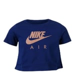 NIKE Air Crop T-Shirt Kids T-Shirt - Blue Void/Rose Gold, Large