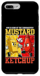 Coque pour iPhone 7 Plus/8 Plus Graphique de combat moutarde contre ketchup King of the Condiments