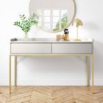 https://furniture123.co.uk/Images/ZIN012_3_Supersize.jpg?versionid=3 Taupe Modern Dressing Table with 2 Drawers - Zion