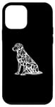 Coque pour iPhone 12 mini Geometric Line Art Labrador Retriever Lab Dog Labradors