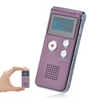 COVVY Enregistreur vocal numérique portable 16 Go - Enregistreur audio - Dictaphone LCD - Lecteur MP3 - Dictaphone - Rose doré